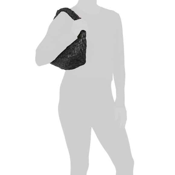 WALTER BAKER Flame Leather Indie Small Hand Woven Hobo - Picture 2 of 2